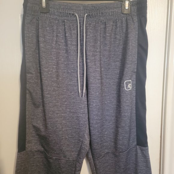 Men's AND1 athletic jacket and pants set, navy, black and gray spacedye, M - Picture 3 of 8